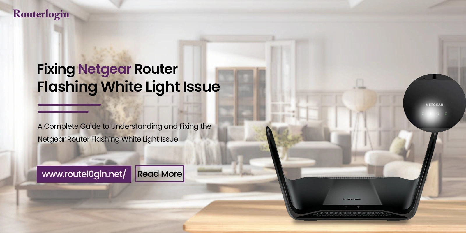 netgear router flashing whiite light